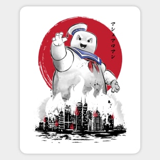 Marshmallow man sumi-e Sticker